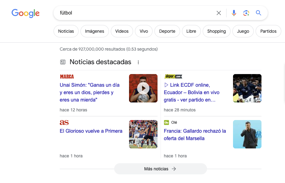 Noticias destacadas Futbol