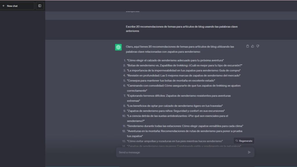 recomendaciones temas ChatGPT